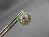 ESTATE LARGE .60CT DIAMOND 14K WHITE GOLD ROUND SOLITAIRE HALO FILIGREE EARRINGS