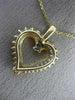 ESTATE .26CT DIAMOND 14KT YELLOW GOLD 3D CLASSIC SOLITAIRE HEART PENDANT #1760