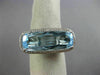 ESTATE LARGE 10.76CT DIAMOND & AAA BLUE TOPAZ 14KT WHITE GOLD 3D HALO FUN RING