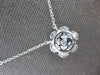 EXTRA LARGE 2.37CT DIAMOND 14K WHITE GOLD FLOWER BY THE YARD LOVE NECKLACE 27836
