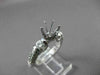 ESTATE WIDE .75CT DIAMOND 14KT WHITE GOLD PAVE SEMI MOUNT ENGAGEMENT RING #14998