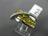 WIDE 3.02CT DIAMOND & AAA YELLOW SAPPHIRE 14K WHITE GOLD CRISS CROSS X LOVE RING