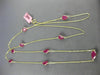 ESTATE LONG 21.37CT AAA RUBIES 14KT YELLOW GOLD 3D TEAR DROP PEAR SHAPE NECKLACE