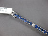 8.42CT DIAMOND & AAA SAPPHIRE 14KT WHITE GOLD 3D CLASSIC ROUND TENNIS BRACELET