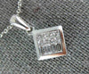 ESTATE .44CT DIAMOND 14KT WHITE GOLD 3D PRINCESS & BAGUETTE SQUARE PENDANT #607