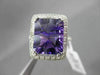 ESTATE LARGE 4.96CTW DIAMOND & AAA AMETHYST 14KT WHITE GOLD FILIGREE HALO RING