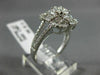 ESTATE LARGE .80CT DIAMOND 18KT WHITE GOLD INVISIBLE SQUARE FLOWER LOVE FUN RING