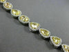 ESTATE 12.37CT WHITE & FANCY YELLOW DIAMOND 18K 2 TONE GOLD LOVE TENNIS BRACELET