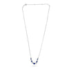 1.73CT DIAMOND & AAA SAPPHIRE 14KT WHITE GOLD 11 STONE ADJUSTABLE LOVE NECKLACE