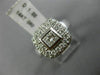 ESTATE WIDE 1.0CT ROUND & PRINCESS DIAMOND 14KT WHITE GOLD SQUARE INVISIBLE RING