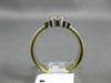 ESTATE .60CT DIAMOND 14KT TWO TONE GOLD 3 STONE SEMI BEZEL ENGAGEMENT RING #1541