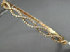 ESTATE WIDE 1.02CT DIAMOND 14KT ROSE GOLD INFINITY SEMI ETERNITY BANGLE BRACELET