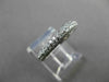 ESTATE 1.25CT DIAMOND 18KT WHITE GOLD 3 ROW PAVE WEDDING ANNIVERSARY RING #23366