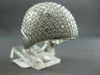 ESTATE LARGE 6.05CTW DIAMOND 18KT WHITE GOLD FLAT DOME SHAPE FUN RING STUNNING!