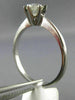 ANTIQUE .59CT OLD MINE DIAMOND 14KT WHITE GOLD SOLITAIRE ENGAGEMENT RING #17943