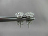 ESTATE LARGE 1.35CT DIAMOND 14K WHITE GOLD FLOWER CLUSTER EARRINGS STUNNING 2862