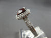 LARGE 2.37CT DIAMOND & AAA GARNET 14KT WHITE GOLD CUSHION & ROUND HALO FUN RING