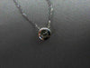 ESTATE .25CT ROUND DIAMOND BEZEL SOLITARE 14K WHITE GOLD PENDANT W/ CHAIN #19149