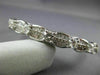ANTIQUE 2.85CT ROUND & BAGUETTE  DIAMOND 14KT WHITE GOLD BANGLE BRACELET #1047
