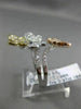 ESTATE LARGE .97CT DIAMOND 18K WHITE YELLOW ROSE GOLD 3D BUTTERFLY LOVE FUN RING