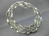 EXTRA LARGE 6.43CT DIAMOND 18KT WHITE GOLD 3D OPEN FILIGREE SEMI ETERNITY BANGLE