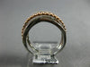 ESTATE .53CT DIAMOND 14KT WHITE & ROSE GOLD 3D MULTI ROW CRISS CROSS LOVE RING
