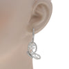3.19CT DIAMOND 18KT WHITE GOLD 3D ROUND & PEAR SHAPE BUTTERFLY HANGING EARRINGS