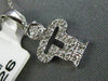 ESTATE SMALL .18CT DIAMOND 14KT WHITE GOLD 3D HAPPY BABY BOY FLOATING PENDANT