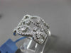 ESTATE WIDE 1.0CT DIAMOND 14KT WHITE GOLD ETOILE WAVE FUN COCKTAIL RING F/G VS