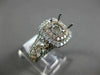 ESTATE LARGE .92CT DIAMOND 14KT WHITE & ROSE GOLD 3D SEMI MOUNT ENGAGEMENT RING