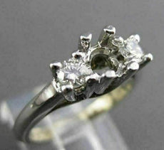 ESTATE .38CT DIAMOND 14KT WHITE GOLD 3D LUCIDA SEMI MOUNT ENGAGEMENT RING #15266