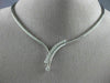 ESTATE 1.0CT DIAMOND 14K WHITE GOLD PAVE V SHAPE SOLITAIRE JOURNEY NECKLACE #870