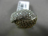 ESTATE WIDE 1.80CT WHITE CHOCOLATE FANCY DIAMOND 14K WHITE GOLD CRISS CROSS RING