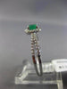 ESTATE .55CT DIAMOND & EMERALD 14KT WHITE GOLD CLASSIC OVAL HALO ENGAGEMENT RING