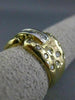 ESTATE LARGE .90CT DIAMOND 14KT 2 TONE GOLD ETOILE CHANNEL COCKTAIL RING #7287