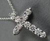 ESTATE .64CT DIAMOND 14KT WHITE GOLD SHARED PRONG INVISIBLE CROSS PENDANT #27677