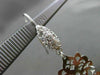 ESTATE LARGE .60CT DIAMOND 14K WHITE GOLD 3D PAVE OPEN FILIGREE HANGING EARRINGS