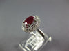 ESTATE 1.24CT DIAMOND & AAA RUBY 14KT WHITE GOLD CLASSIC OVAL & ROUND FUN RING