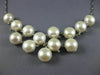ESTATE .55CT DIAMOND & AAA PEARL 14KT WHITE GOLD 3D CLASSIC V SHAPE NECKLACE