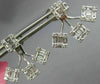 ESTATE LARGE .39CT DIAMOND 18K WHITE GOLD FLOWER FOUR STONE STUD JACKET EARRINGS
