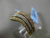ESTATE .61CT DIAMOND 18KT WHITE & YELLOW & ROSE GOLD WAVE STACKABLE RING SET