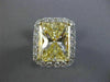 EXTRA LARGE 10.08CT WHITE & FANCY YELLOW DIAMOND 18K 2TONE GOLD ENGAGEMENT RING