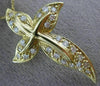 ESTATE LARGE .74CT DIAMOND 14KT YELLOW GOLD PAVE CROSS FLOATING PENDANT #17554