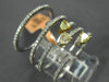 ESTATE LARGE 1.04CT WHITE & FANCY YELLOW DIAMOND 18KT TWO TONE GOLD 3D LOVE RING