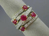 LARGE 2.43CT DIAMOND & AAA RUBY 14KT YELLOW GOLD CRISS CROSS ANNIVERSARY RING