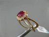 ESTATE WIDE 1.40CTW DIAMOND & AAA RUBY 14KT ROSE GOLD HALO CLASSIC INFINITY RING