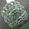 ESTATE EXTRA LARGE 3.75CT DIAMOND 18KT WHITE GOLD MULTI ROW ETOILE COCKTAIL RING