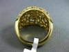 ESTATE LARGE 1.41CT DIAMOND 18KT YELLOW GOLD OPEN FILIGREE MULTI FLOWER FUN RING
