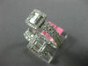 ESTATE LARGE 1.20CT DIAMOND 18KT WHITE GOLD 3D CLUSTER CRISS CROSS LOVE RING
