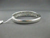 ANTIQUE WIDE 4.89CT DIAMOND 18KT W GOLD BANGLE BRACELET F VS/VVS  AMAZING#G00109